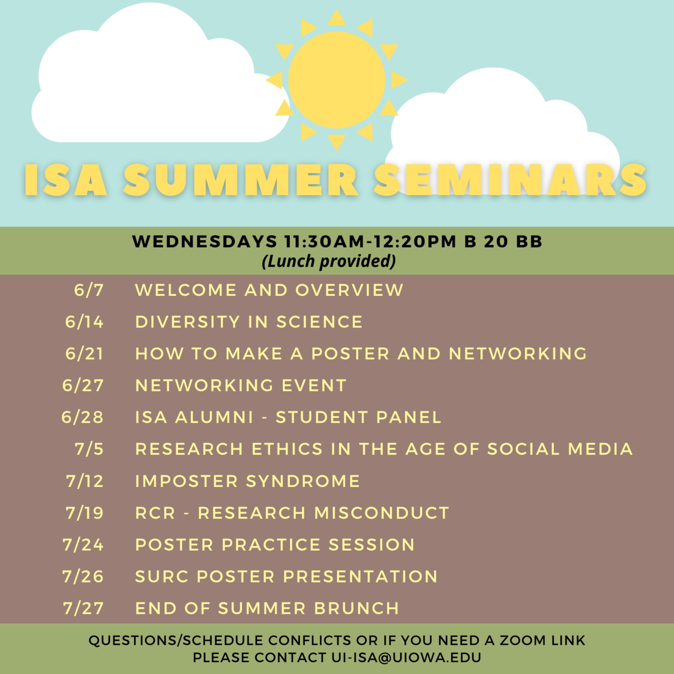 ISA Summer Program 2024 Iowa Sciences Academy The University of Iowa